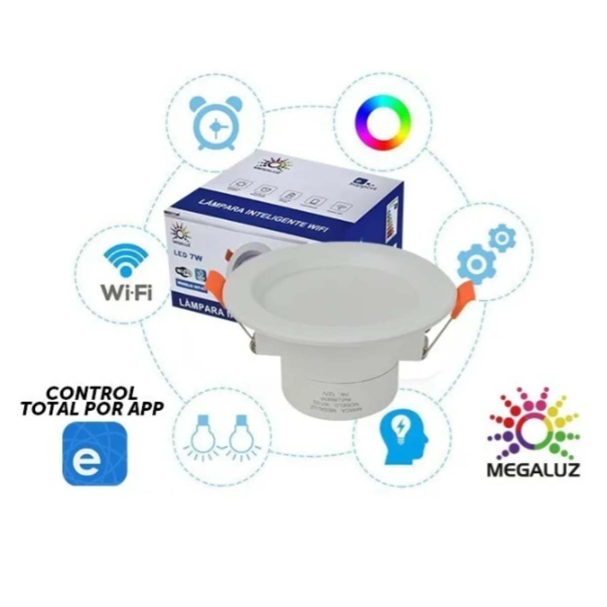 Lampara Techo Inteligente Control Celular Wifi Potencia 9w Lampara Plafón