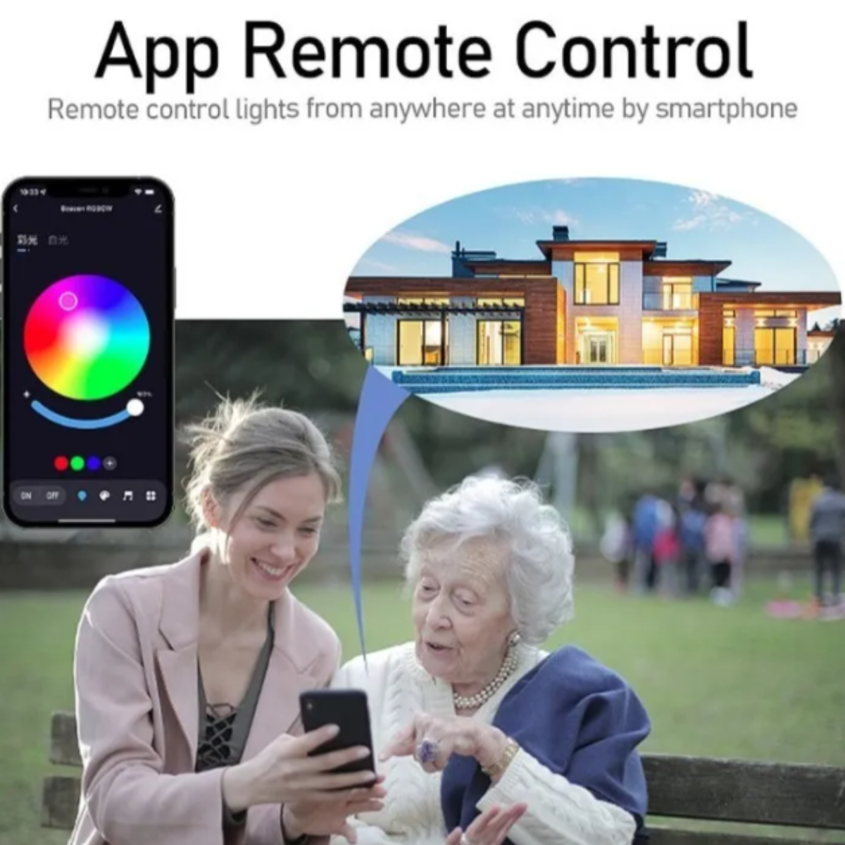 Lampara Techo Inteligente Control Celular Wifi Potencia 9w Lampara Plafón