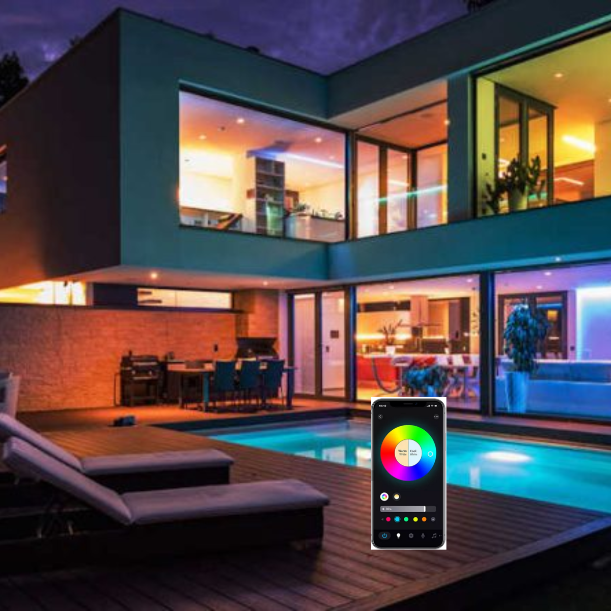 Lampara Techo Inteligente Control Celular Wifi Potencia 9w Lampara Plafón