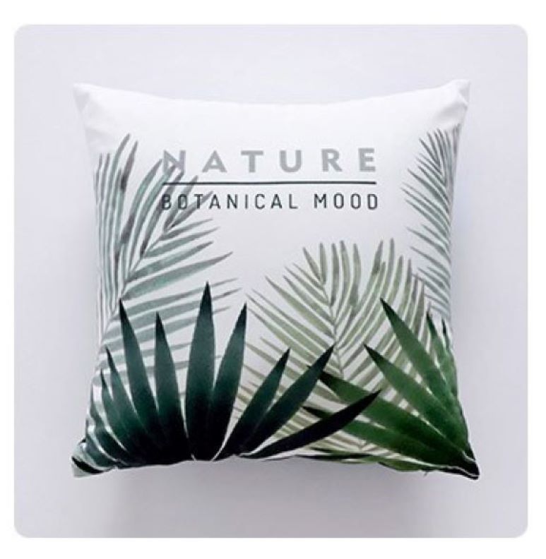 Juego 3 Fundas Para Cojines Decorativos Terciopelo Plantas