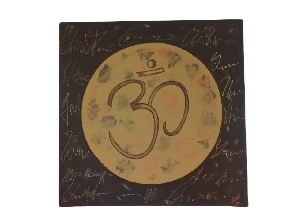 Cuadro decorativo pintado a mano Galería Oneris SIMBOLO OM HINDU MANDALA 60x60