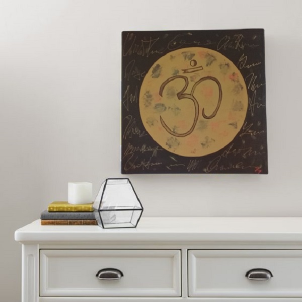Cuadro decorativo pintado a mano Galería Oneris SIMBOLO OM HINDU MANDALA 60x60