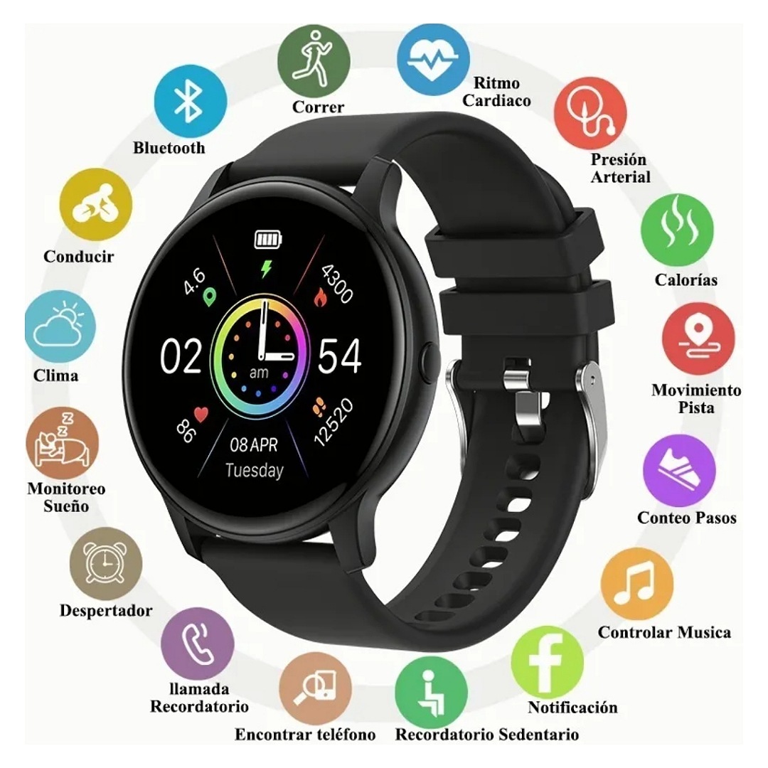 Reloj Inteligente S32 Impermeable Redondo 1.3'' Bluetooth