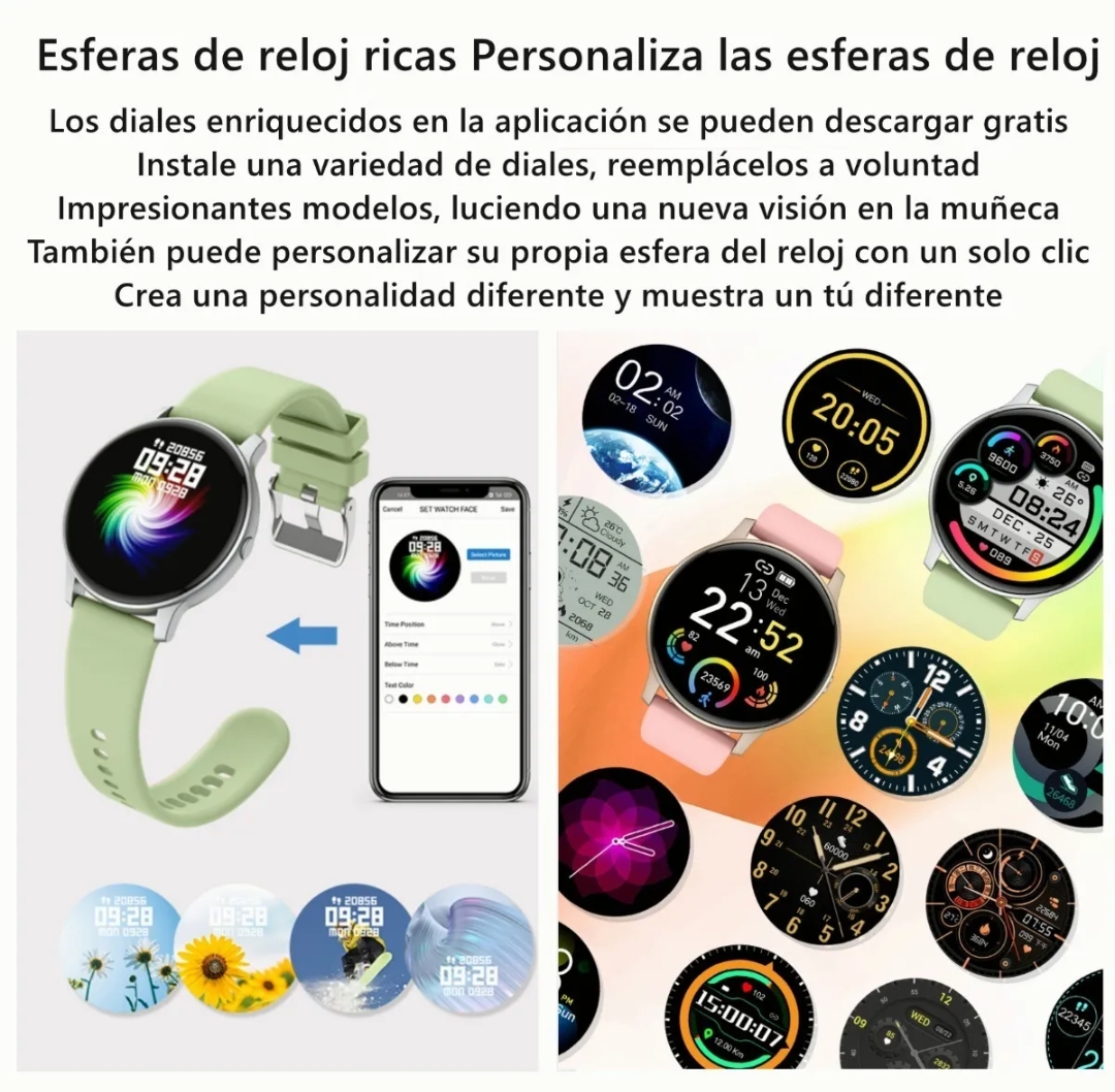 Reloj Inteligente S32 Impermeable Redondo 1.3'' Bluetooth