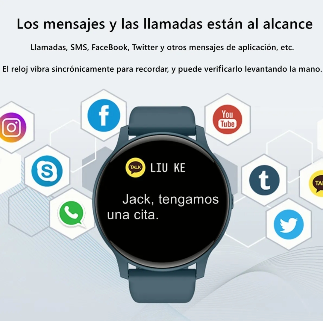 Reloj Inteligente Smart Watch Redondo Llamadas Bluetooth