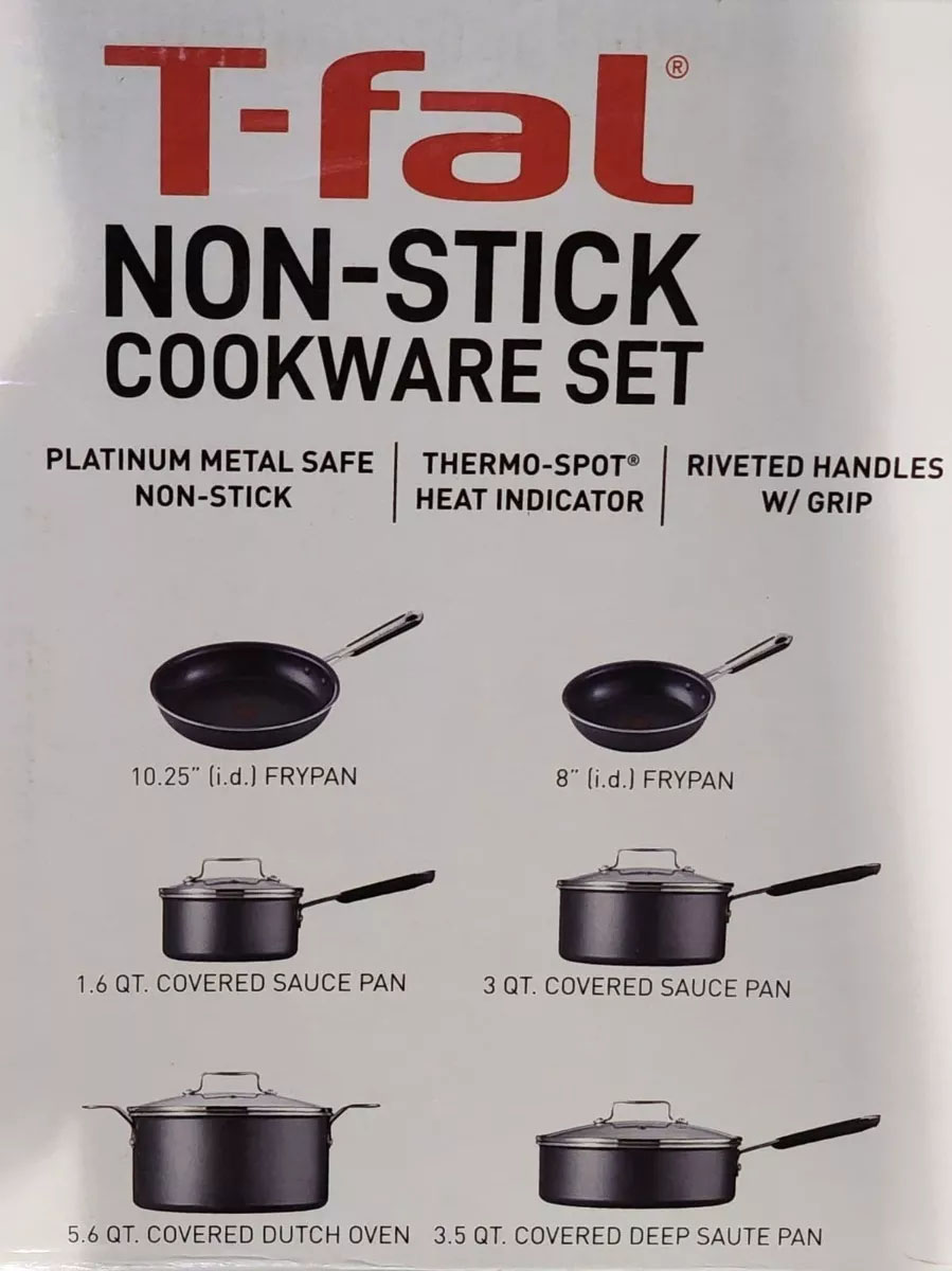 Batería De Cocina T-fal Platinum E106as64 Con 10 Pzas