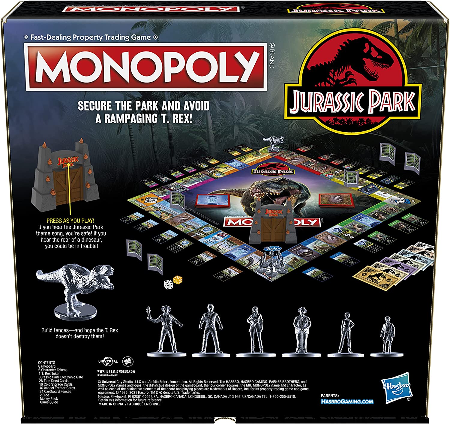  Juego De Mesa Monopoly Jurassic Park Hasbro Sonidos