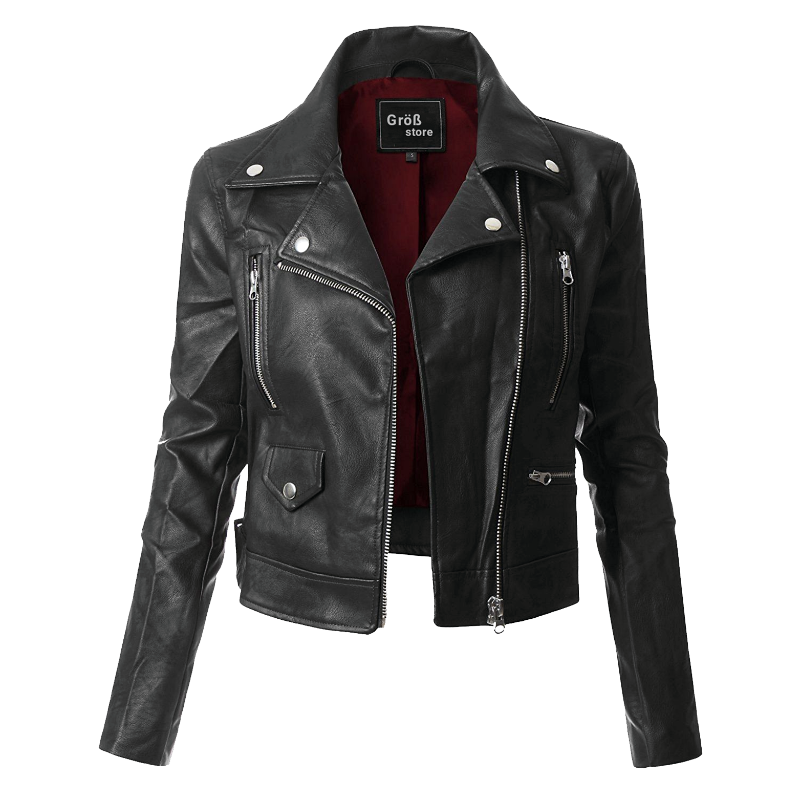 Chamarra Dama Piel Pu Moda Biker Nueva Colección