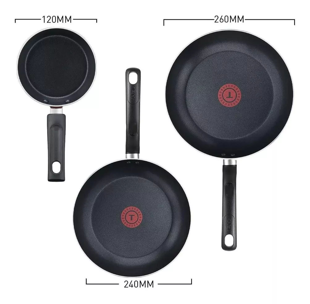 Juego De Sartenes T-fal Easy Care 3 Piezas