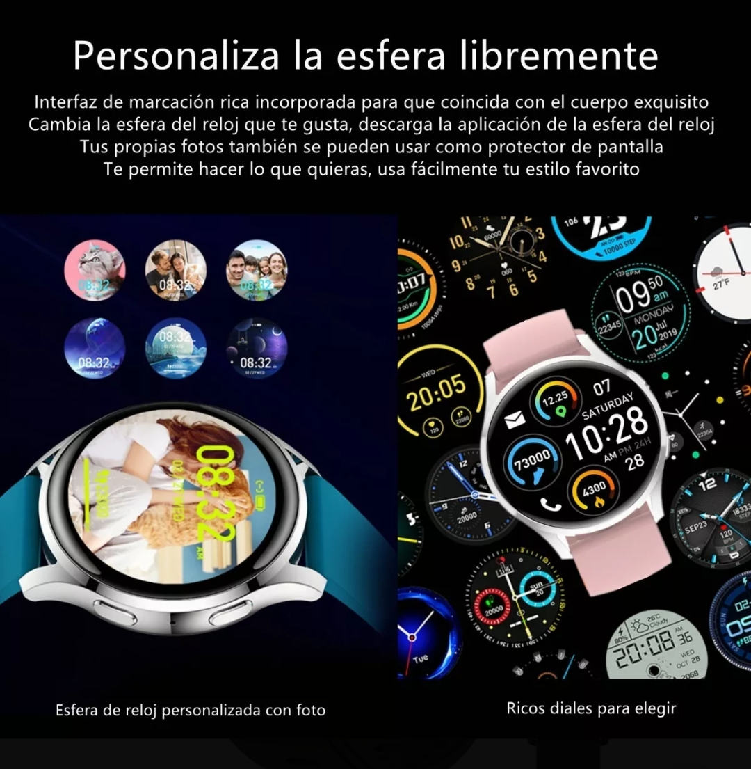 Reloj Inteligente 1.28 Pantalla Táctil Música Llamada