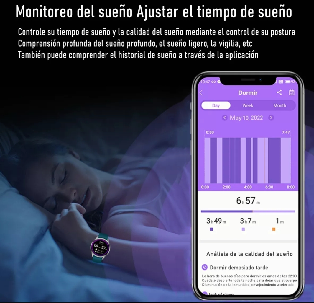 Reloj Inteligente 1.28 Pantalla Táctil Música Llamada