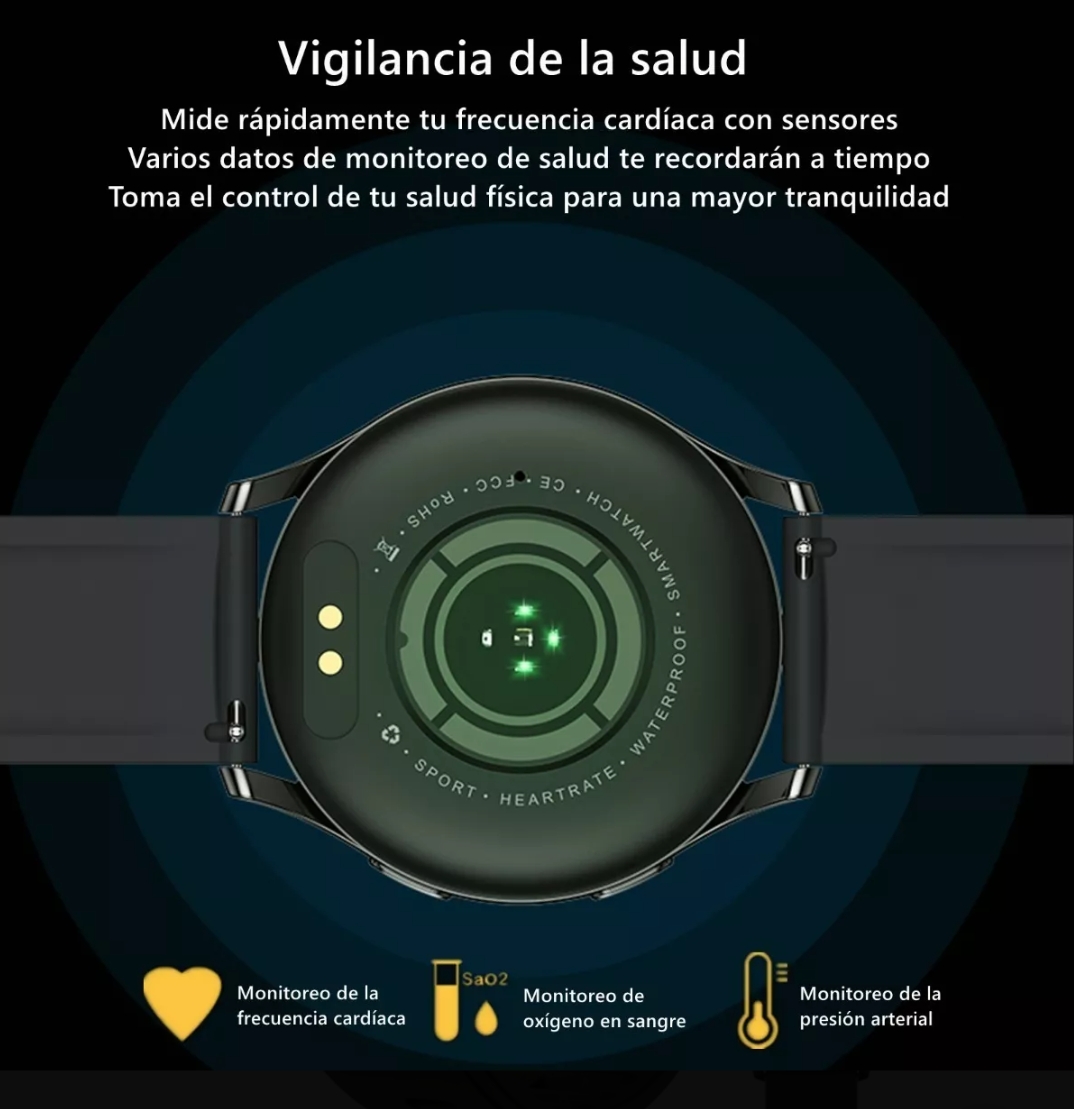 Reloj Inteligente 1.28 Pantalla Táctil Música Llamada