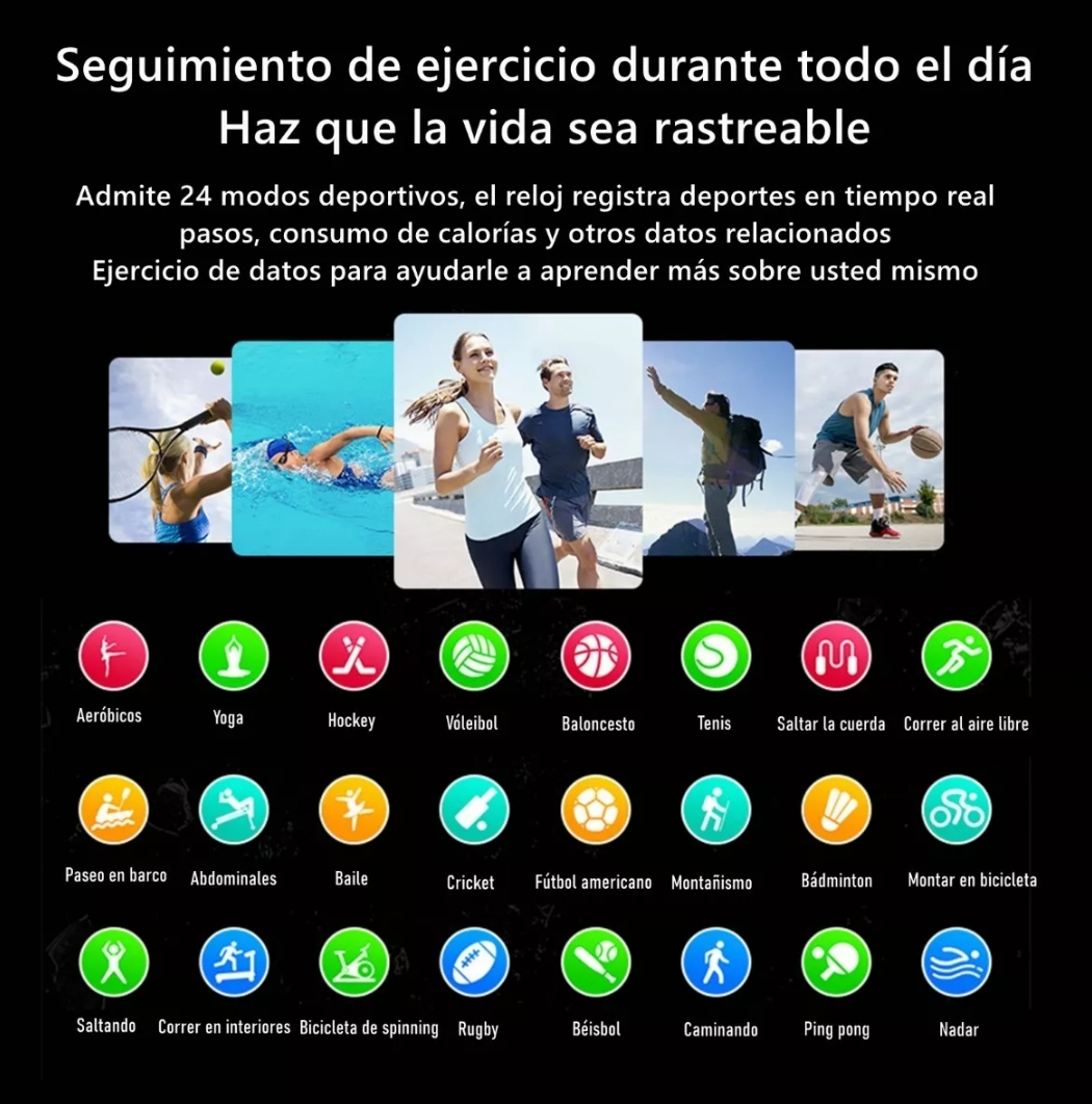 Reloj Inteligente 1.28 Pantalla Táctil Música Llamada
