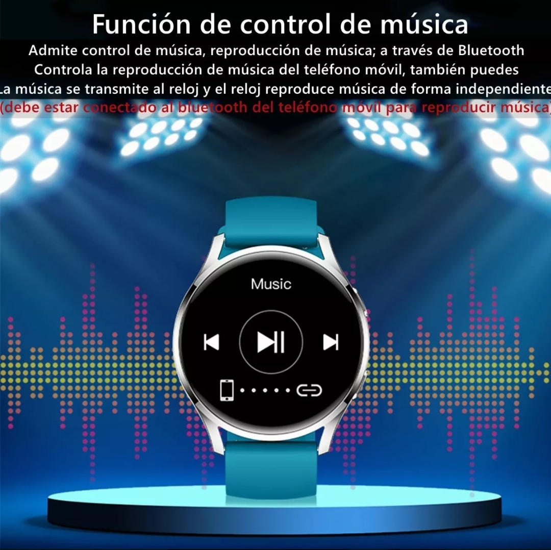 Reloj Inteligente 1.28 Pantalla Táctil Música Llamada