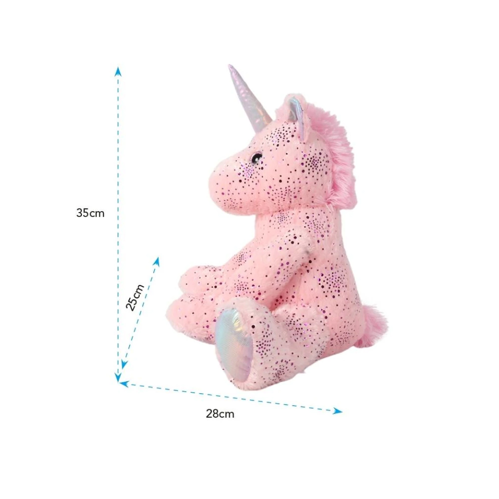 Peluche Unicornio Way to Celebrate Sentado Rosa 35 cm