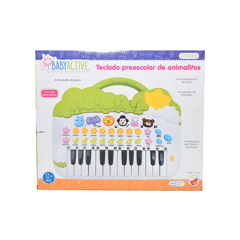 Teclado Musical, preescolar de animalitos  BabyActive