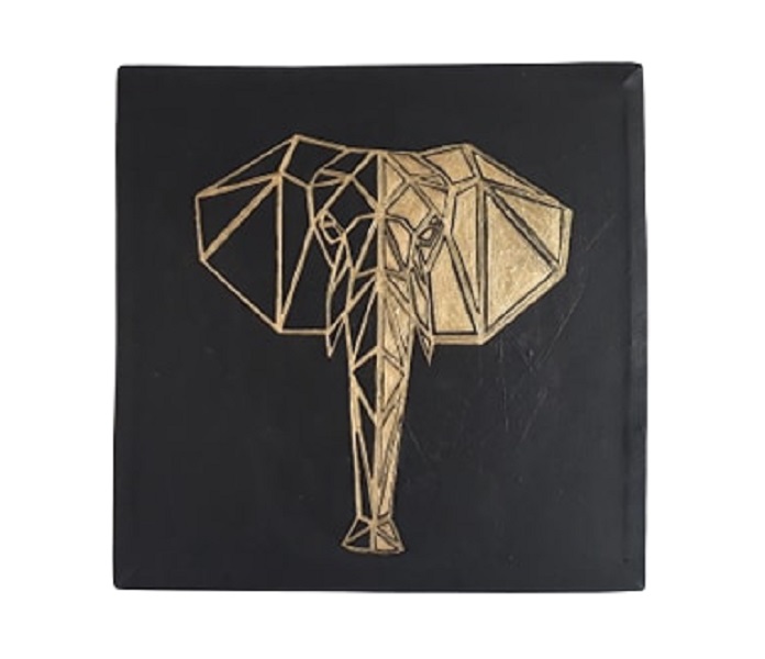 Cuadro decorativo pintado a mano Galería Oneris ELEFANTE GEOMETRICO 50x50