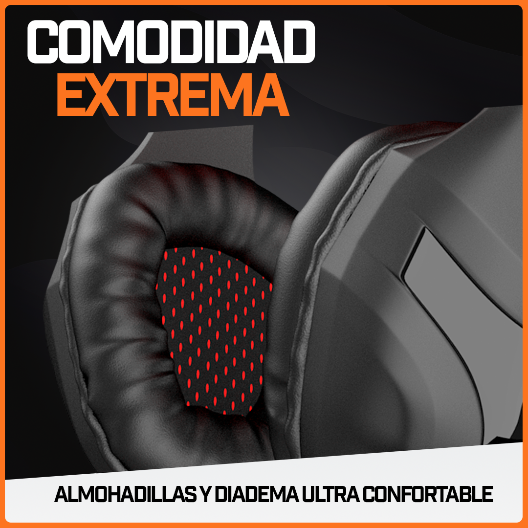 Audífonos Gamer Antiruido Diadema Headset Mic Cómodos MH2 Mars Gaming