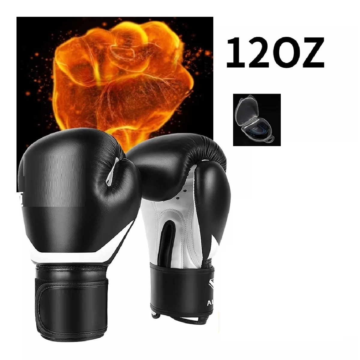 Guantes De Boxeo Con Protector Bucal Deportivo Para Adultos 12 Oz