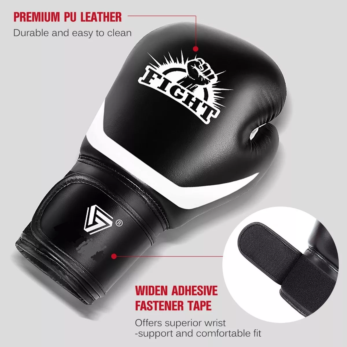 Guantes De Boxeo Con Protector Bucal Deportivo Para Adultos 12 Oz
