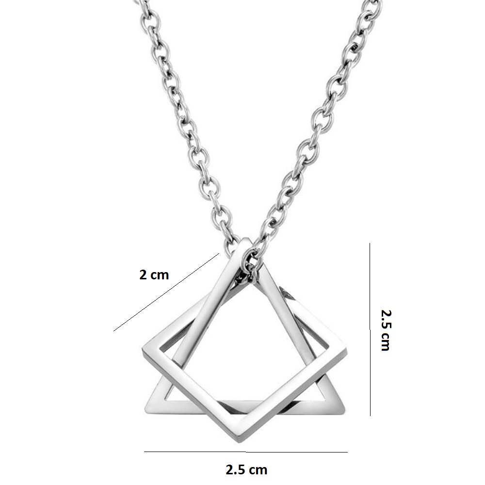 Collar De Triangulo Con Cuadrado