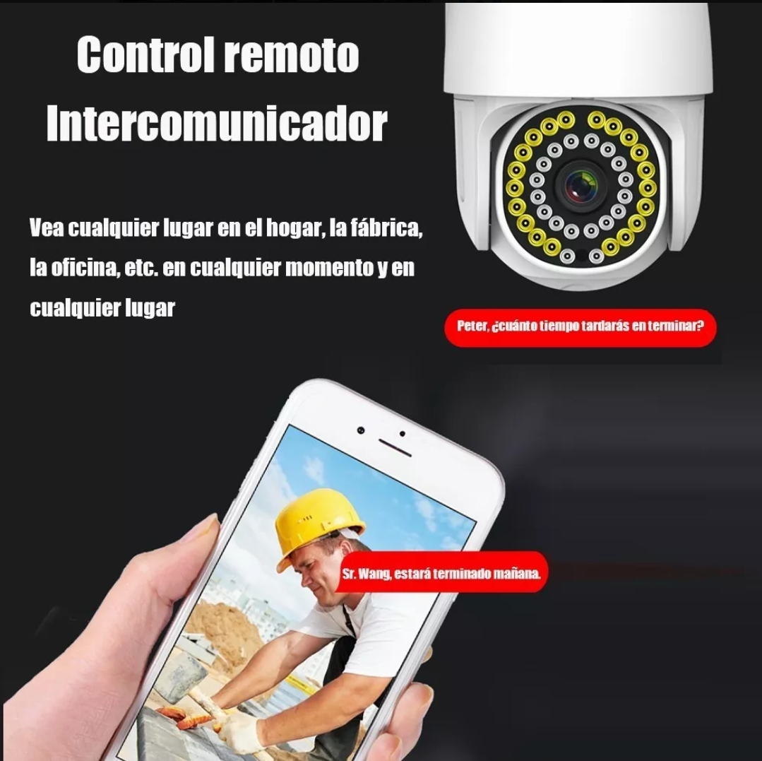 Cámara De Seguridad Wifi 1080p Hd 38 Led Alarma Remota