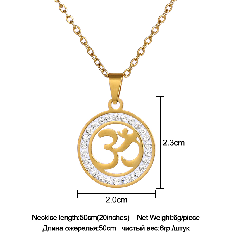 Collar De Simbolo Namaste Con Diamantes