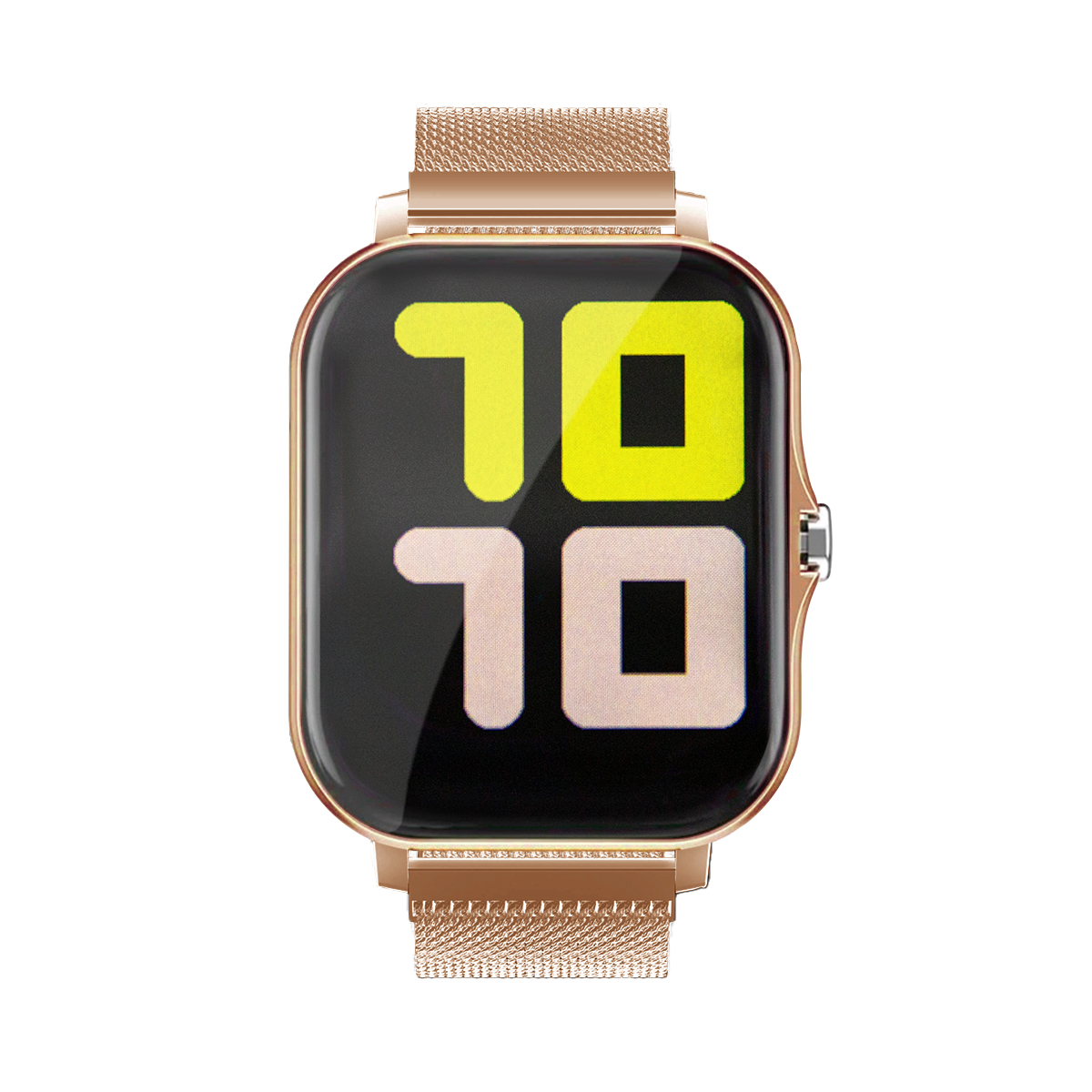 Smartwatch Mujer Reloj Inteligente Deportivo Mesh Oro Rosa 