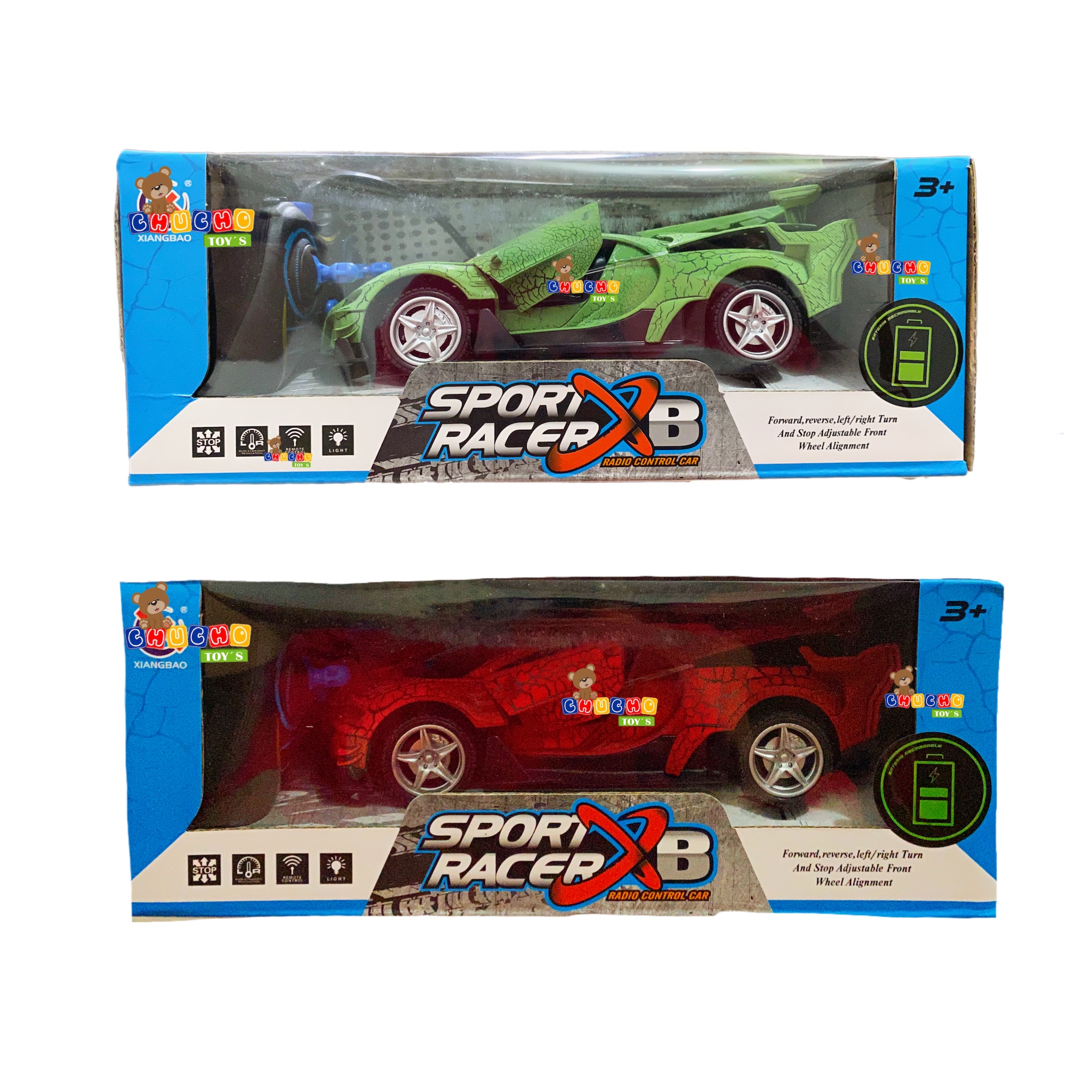 Carro Deportivo A Control Remoto Con Luz Pila Recargable XB