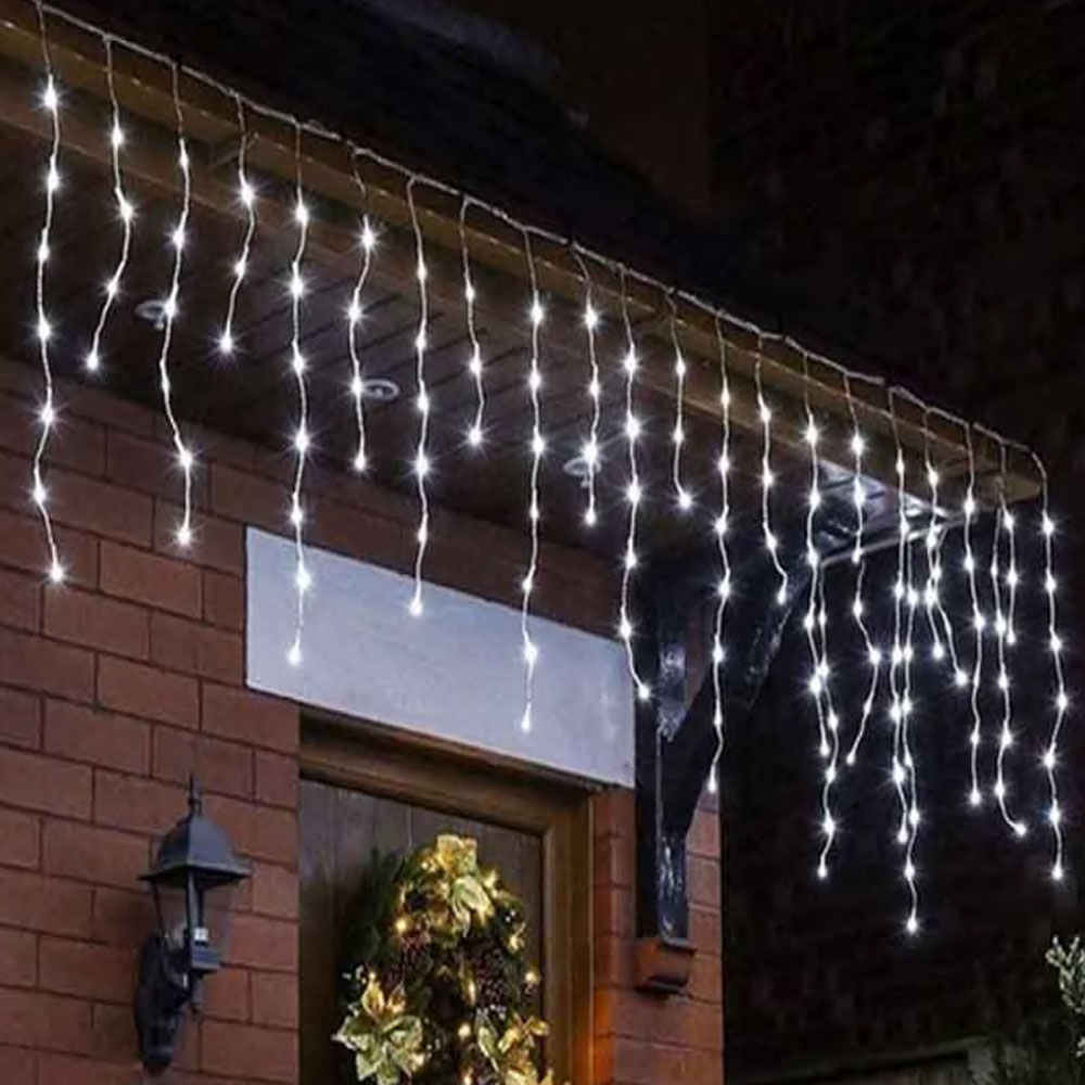 Cascada de Luces Navideñas Led 200 Focos Luz Blanca brillante