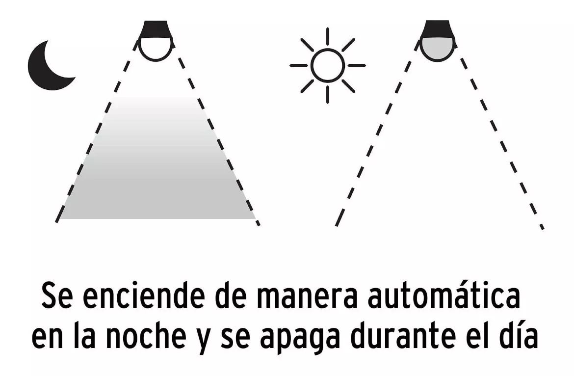 Foco Led A19 10 W Con Sensor De Luz Encendido Automático