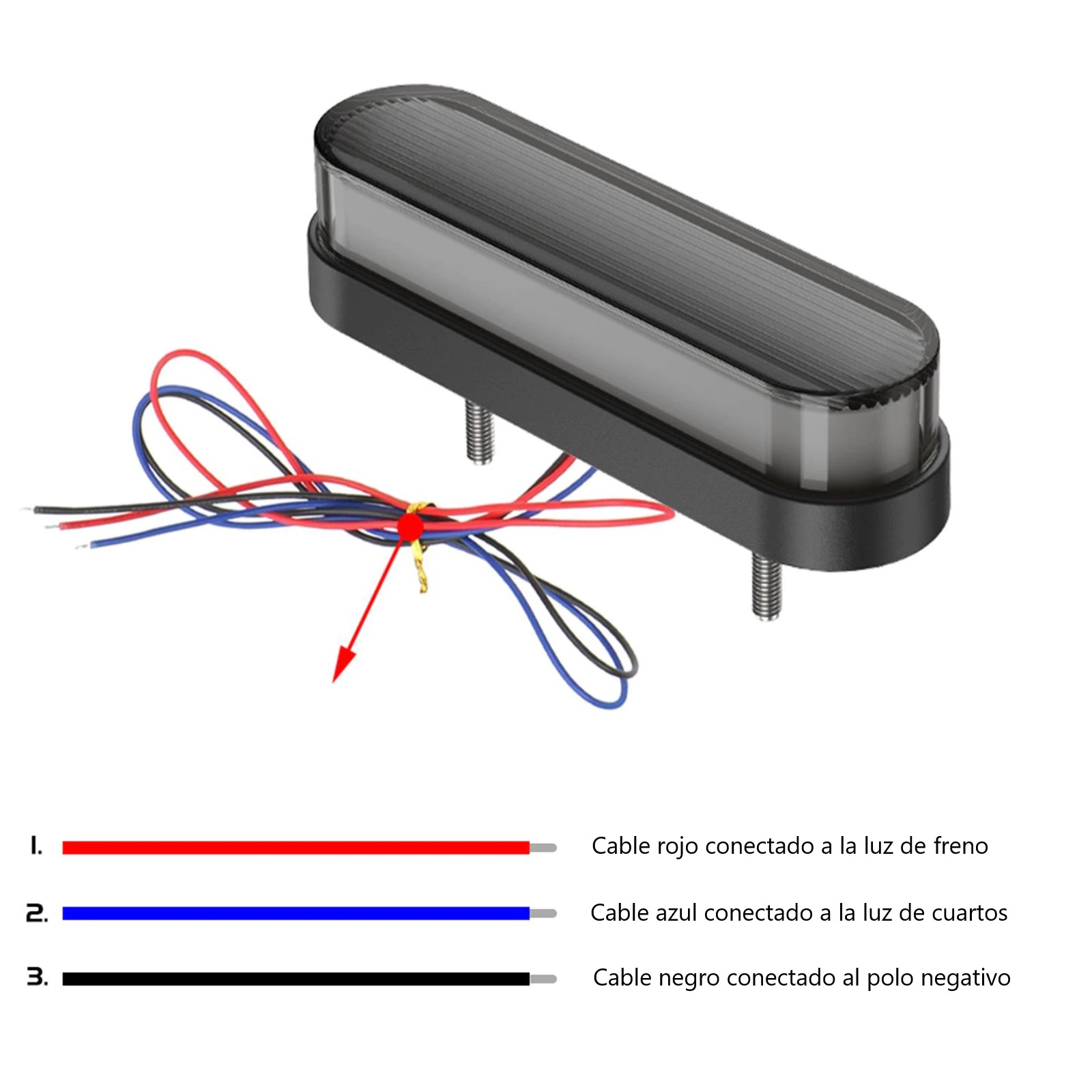 Stop Led Moto Auto Camión Led Neon Rojo Stop DRL Universal