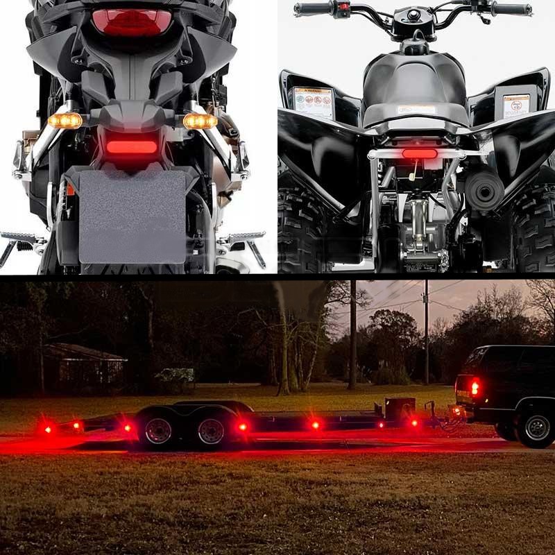 Stop Led Moto Auto Camión Led Neon Rojo Stop DRL Universal