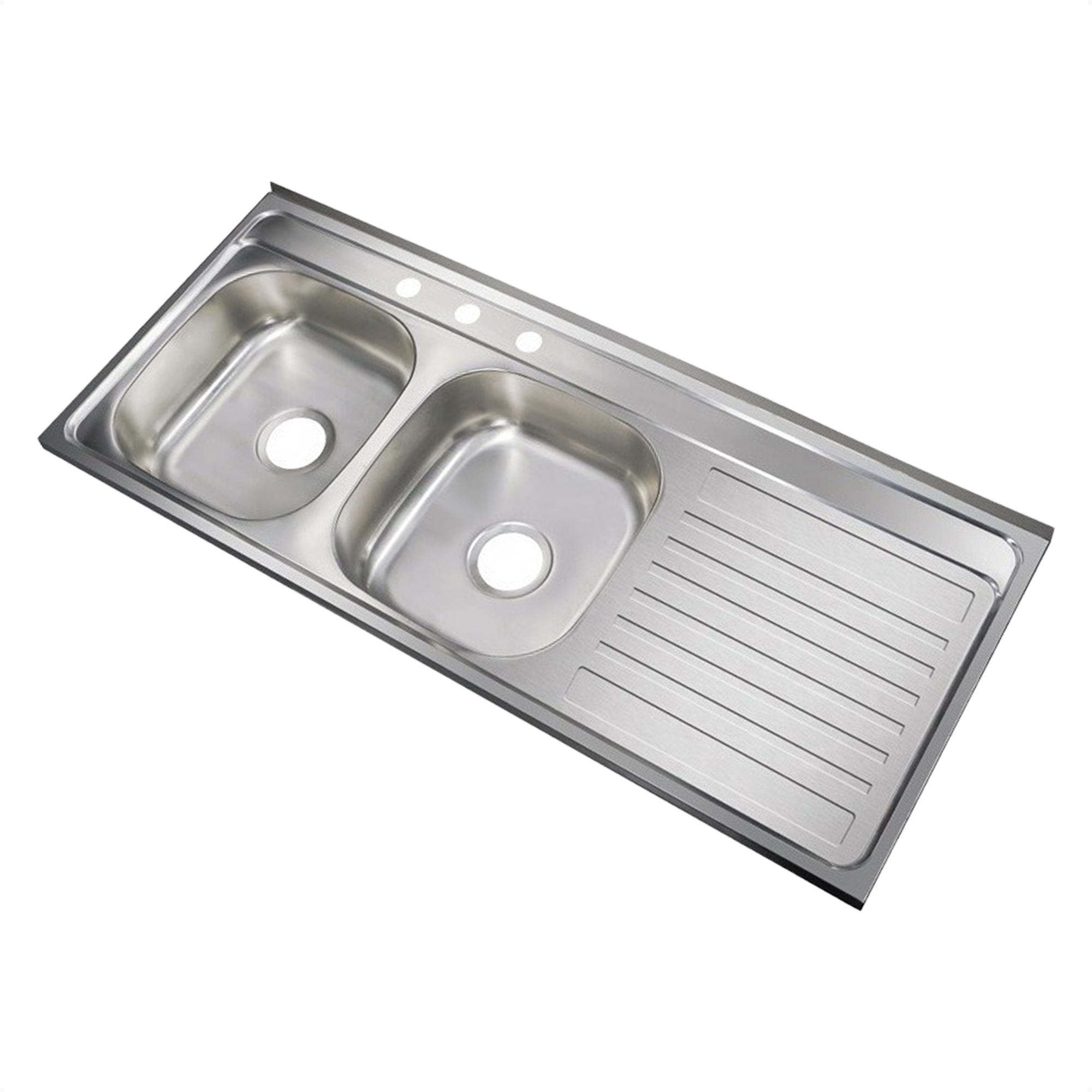 Fregadero Tarja Sobreponer Doble Tina Escurridor Derecho.