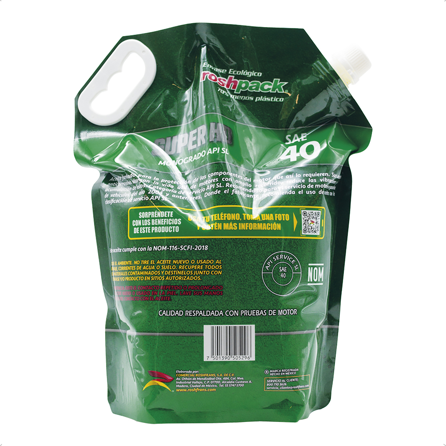 Aceite Motor SAE 40 SUPER HD 4 L Roshfrans 