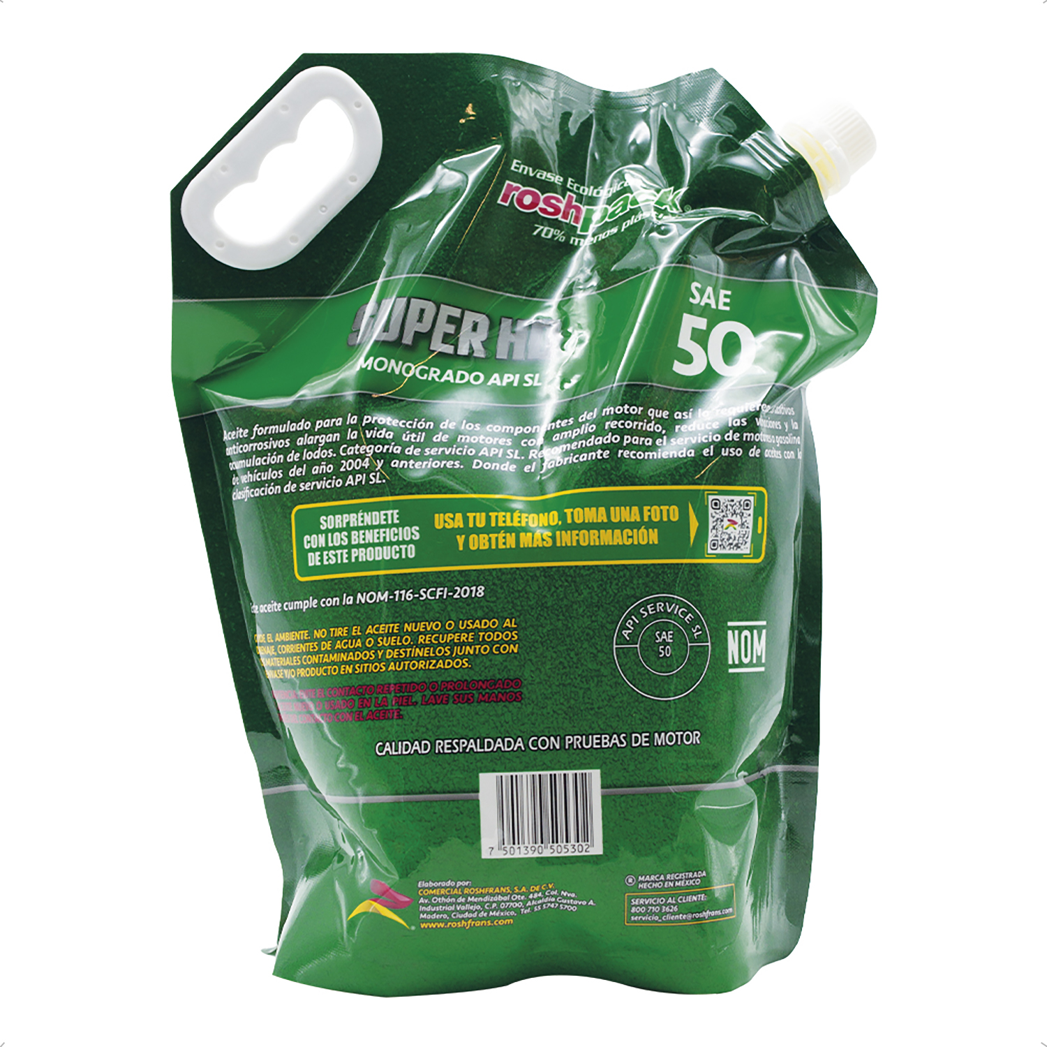 Aceite Motor SAE 50 SUPER HD 4 L Roshfrans 