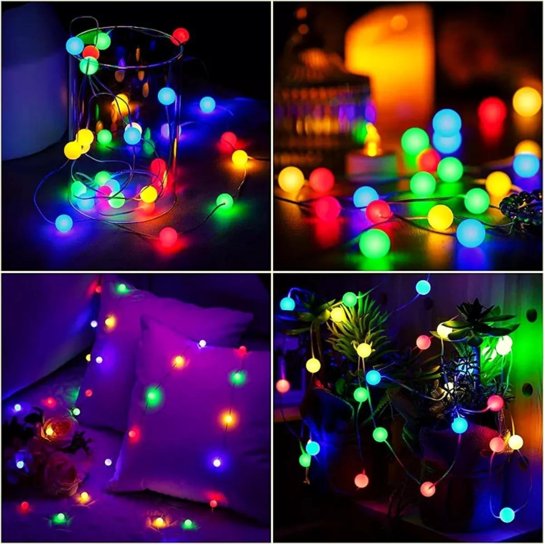 Serie de esferas LED 66 Focos 10 Metros D10mm App Audio rítmico RGBHUB IP65 DOSYU