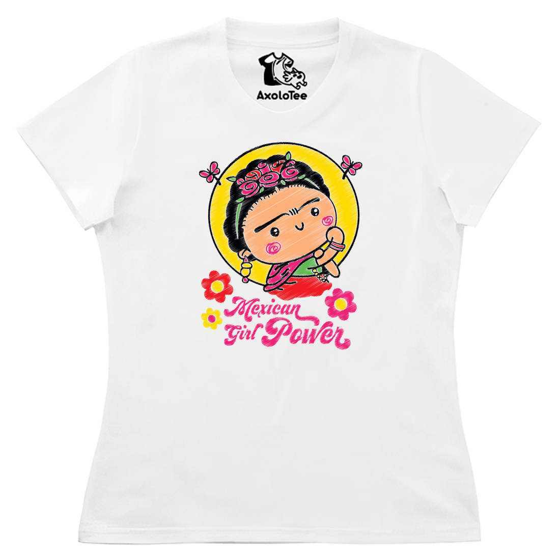 AxoloTee Playera Dama - Mexican Girl Power