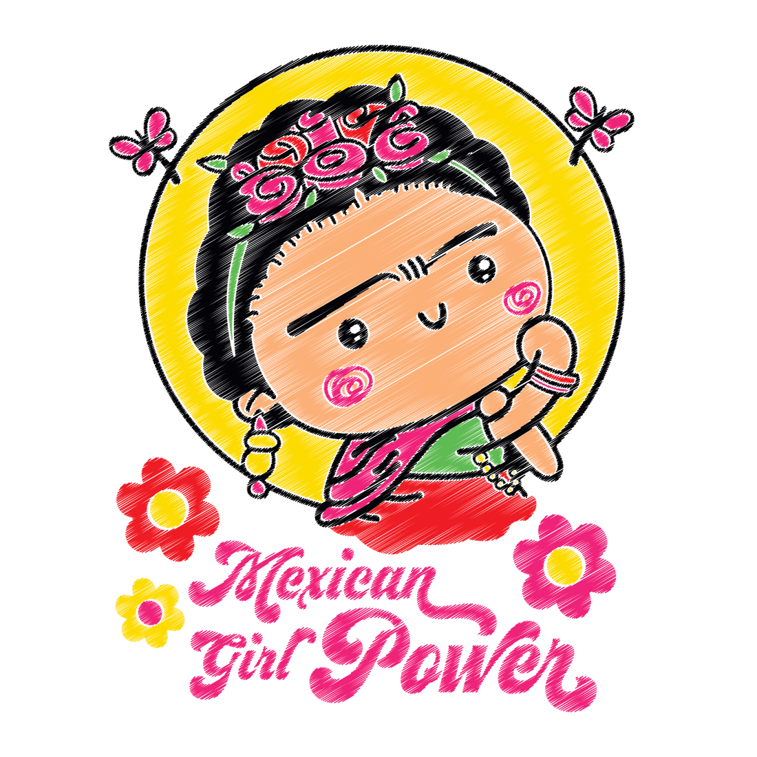 AxoloTee Playera Dama - Mexican Girl Power