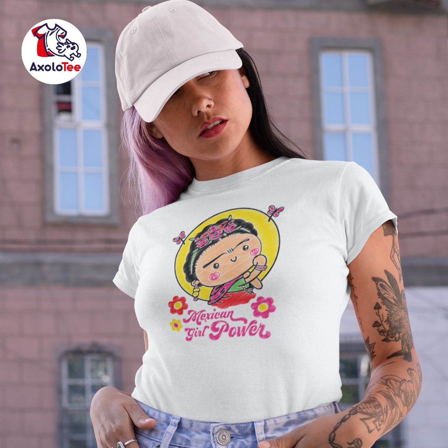 AxoloTee Playera Dama - Mexican Girl Power