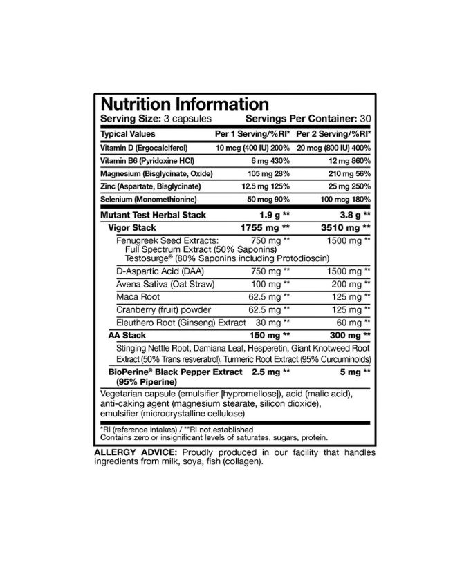 Mutant test 90 caps (Precursor testosterona)