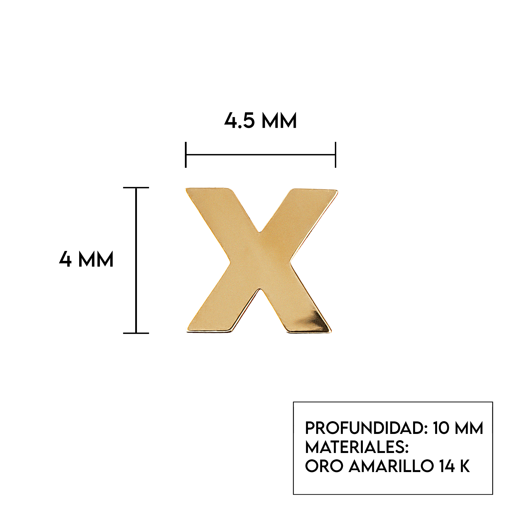 Aretes de oro 14K broquel X marca GIALLO jewelry joyería mexicana