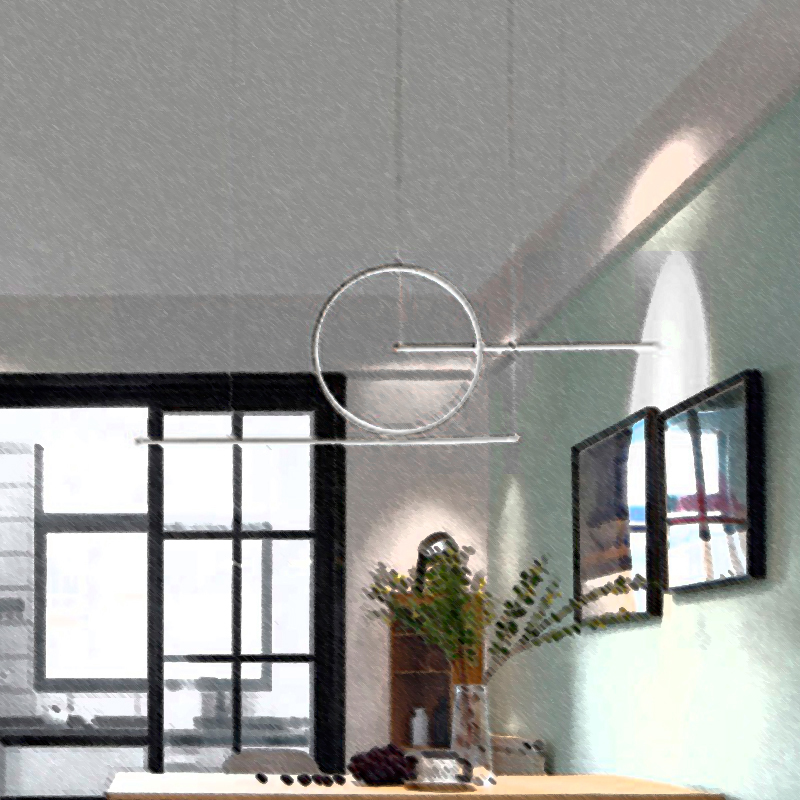 Lampara colgante barra de luces led balance minimalista para isla de cocina