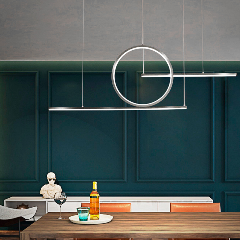 Lampara colgante barra de luces led balance minimalista para isla de cocina