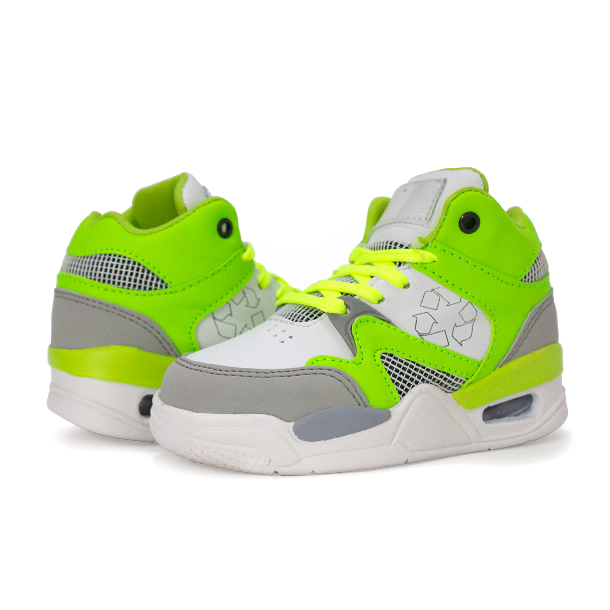 Tenis Newk Infantil Línea Mirra V2 Color Verde Gris Claro
