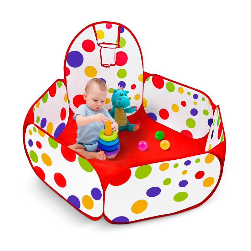 Corral para Bebé y Niño Plegable con Canasta de Basket