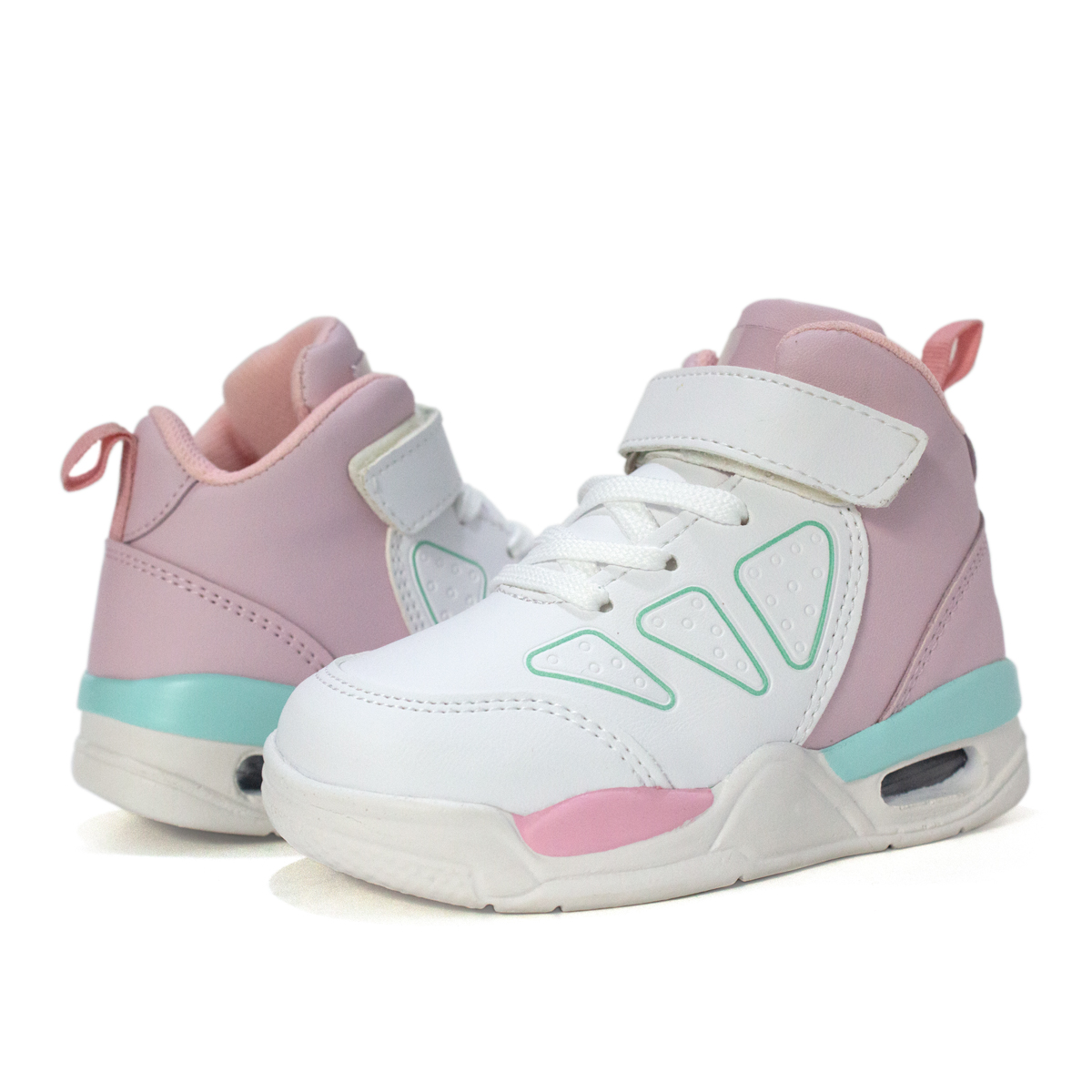 Tenis Newk Infantil Línea Altutid-re Color Blanco Rosa Menta
