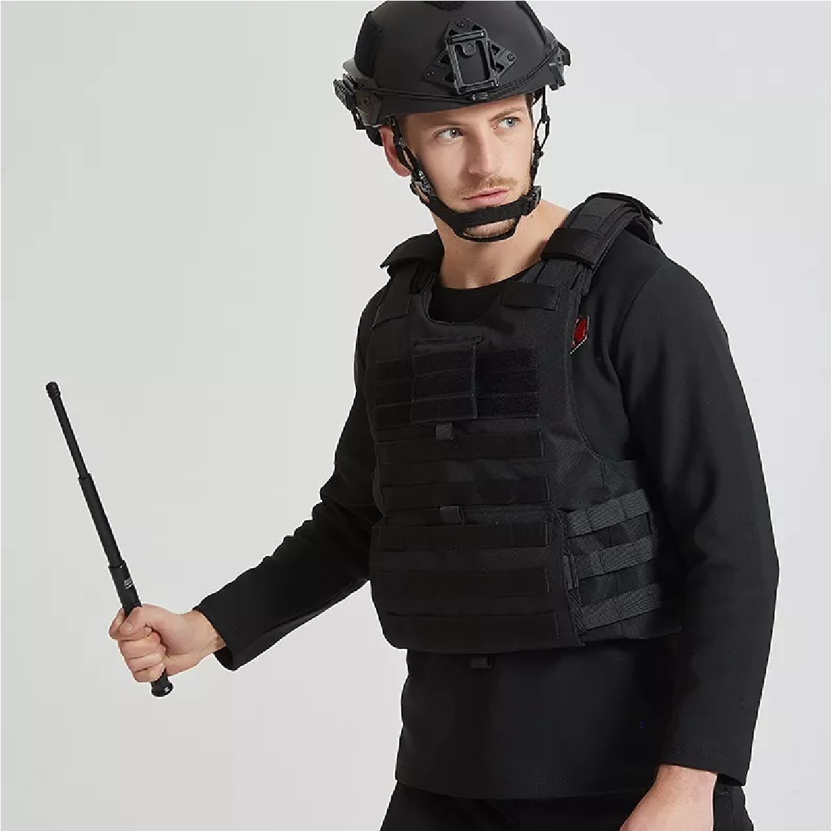 Bastón Telescópico De Acero Aleado De Autodefensa 66 Cm