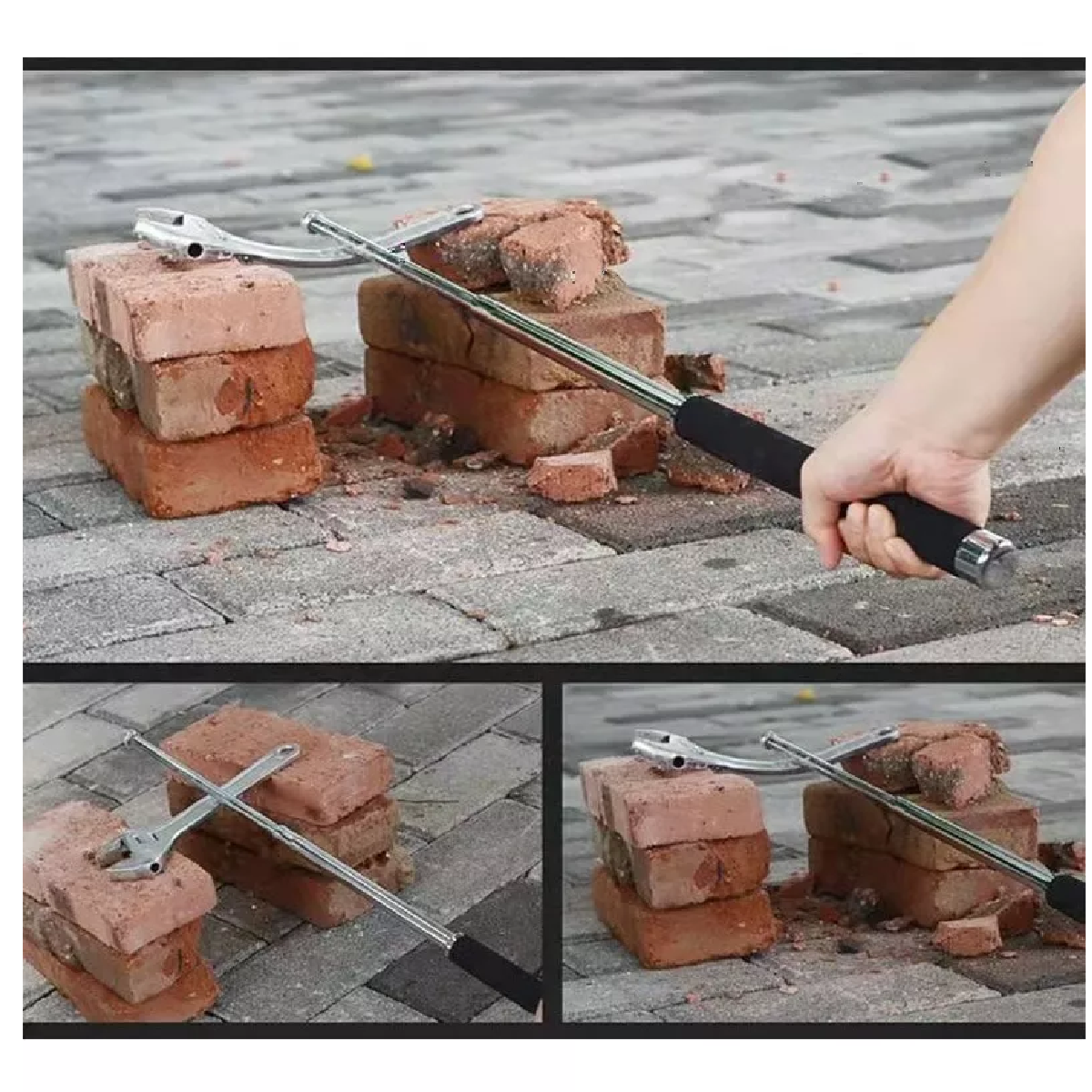 Bastón Telescópico De Acero Aleado De Autodefensa 66 Cm