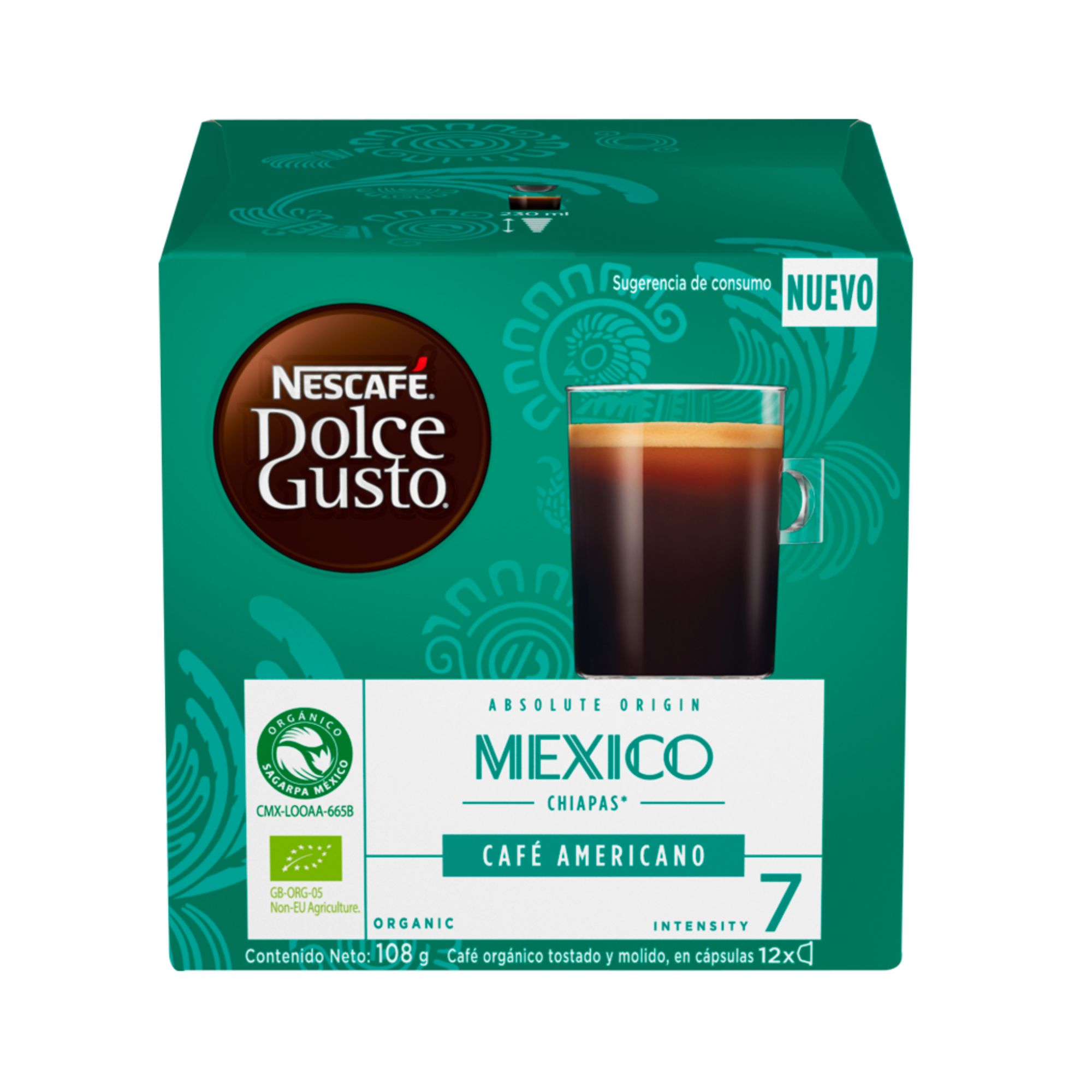 12 Cápsulas Café México Orgánico Nescafé Dolce Gusto